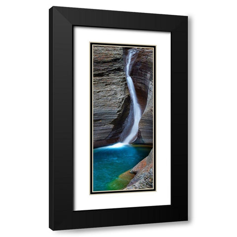 Vertical Water VIII Black Modern Wood Framed Art Print with Double Matting by McLoughlin, James