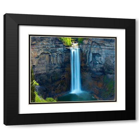 Waterfall Portrait I Black Modern Wood Framed Art Print with Double Matting by McLoughlin, James