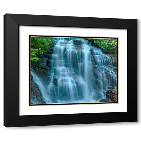 Waterfall Portrait III Black Modern Wood Framed Art Print with Double Matting by McLoughlin, James