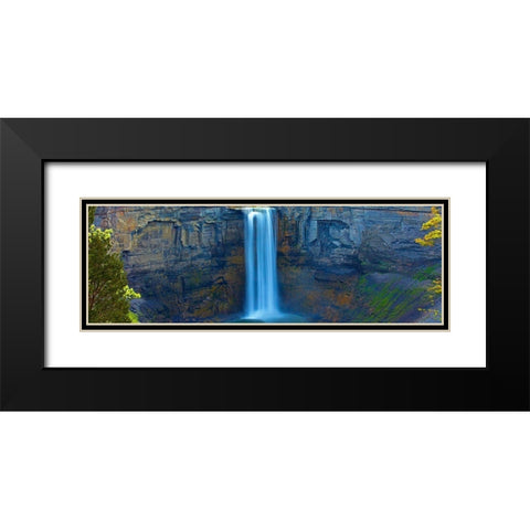 Waterfall Panorama I Black Modern Wood Framed Art Print with Double Matting by McLoughlin, James