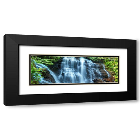 Waterfall Panorama III Black Modern Wood Framed Art Print with Double Matting by McLoughlin, James