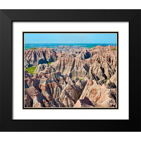 Badlands IV Black Modern Wood Framed Art Print with Double Matting by McLoughlin, James