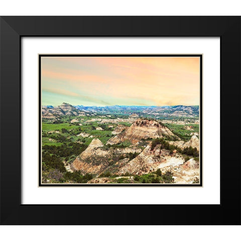Badlands V Black Modern Wood Framed Art Print with Double Matting by McLoughlin, James