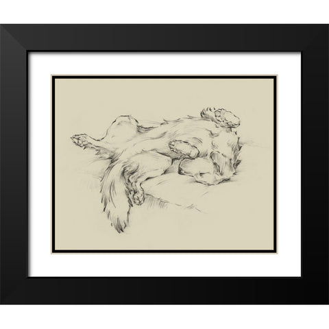 Dog Tired II Black Modern Wood Framed Art Print with Double Matting by Harper, Ethan