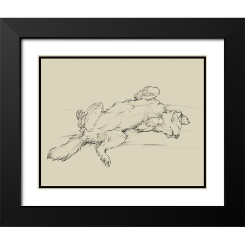 Dog Tired III Black Modern Wood Framed Art Print with Double Matting by Harper, Ethan