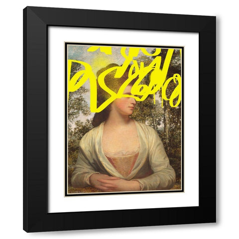 Concealed Portrait IV Black Modern Wood Framed Art Print with Double Matting by Barnes, Victoria