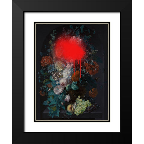 Sprayed Arrangement I Black Modern Wood Framed Art Print with Double Matting by Barnes, Victoria