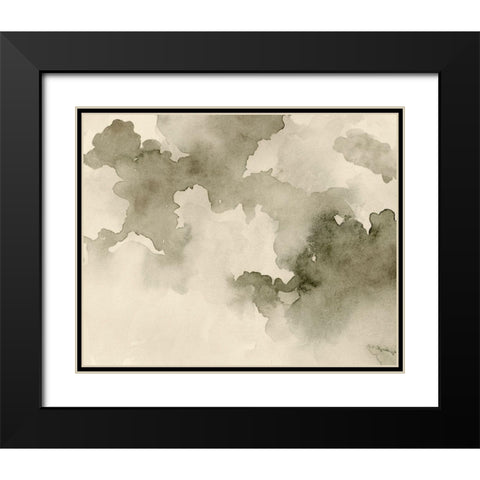 Antique Sky II Black Modern Wood Framed Art Print with Double Matting by Caroline, Emma