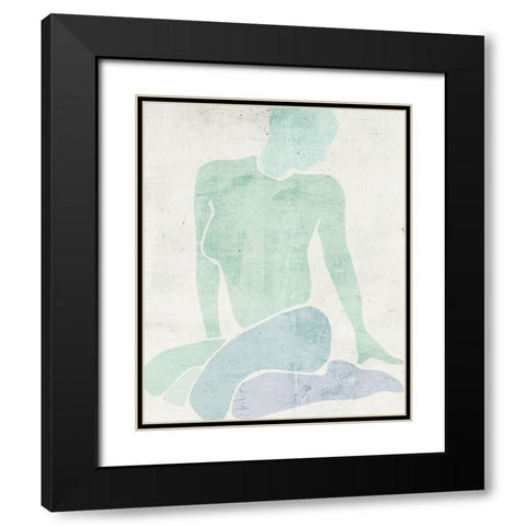 Stretching III Black Modern Wood Framed Art Print with Double Matting by Wang, Melissa