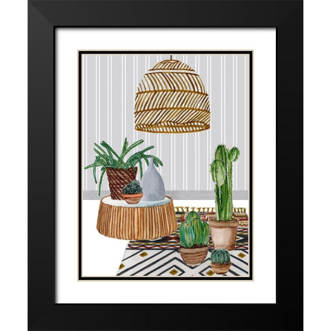 Desert Weavers I Black Modern Wood Framed Art Print with Double Matting by Wang, Melissa