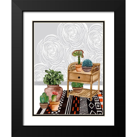 Desert Weavers II Black Modern Wood Framed Art Print with Double Matting by Wang, Melissa