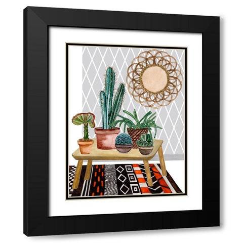 Desert Weavers IV Black Modern Wood Framed Art Print with Double Matting by Wang, Melissa