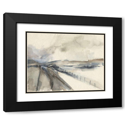 Vanishing Pathway I Black Modern Wood Framed Art Print with Double Matting by Goldberger, Jennifer