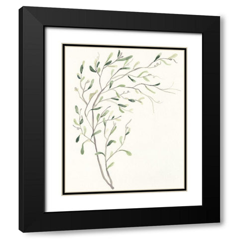 Spindle Sprig II Black Modern Wood Framed Art Print with Double Matting by Vess, June Erica