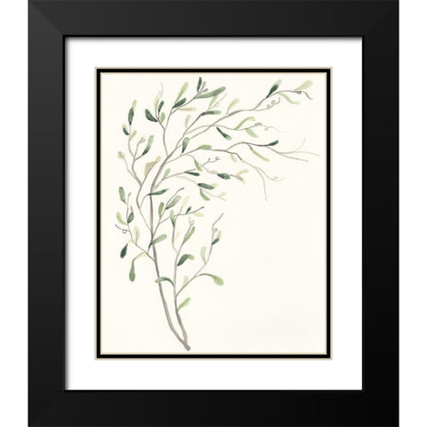 Spindle Sprig II Black Modern Wood Framed Art Print with Double Matting by Vess, June Erica
