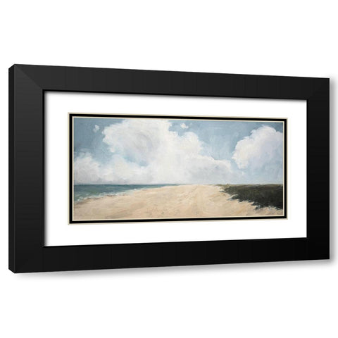 Beach Stroll Black Modern Wood Framed Art Print with Double Matting by Parsons, Marian