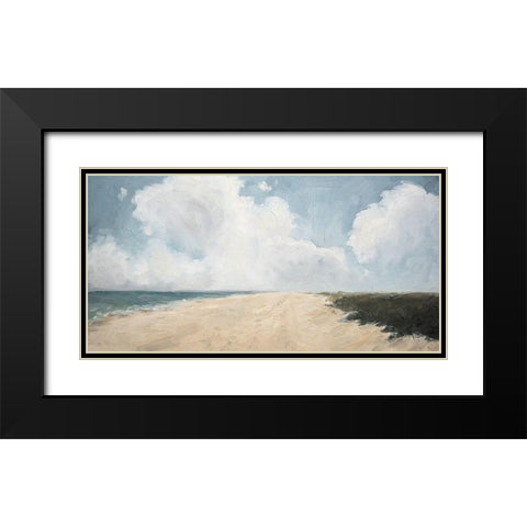 Beach Stroll Black Modern Wood Framed Art Print with Double Matting by Parsons, Marian