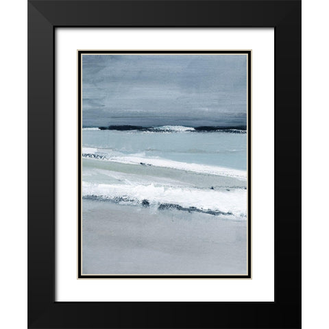 Sea Lines II Black Modern Wood Framed Art Print with Double Matting by Barnes, Victoria