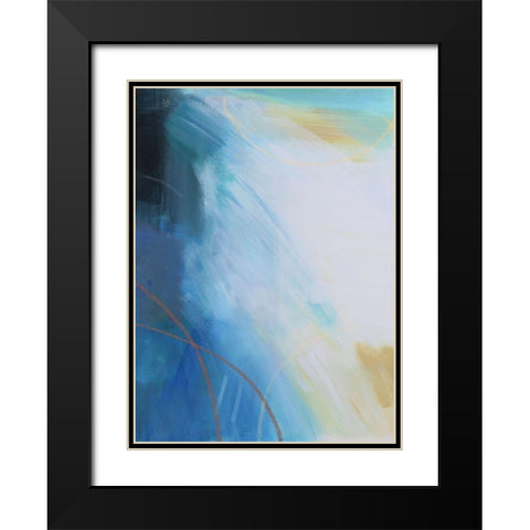 Blue Wash I Black Modern Wood Framed Art Print with Double Matting by Jerry, Alison