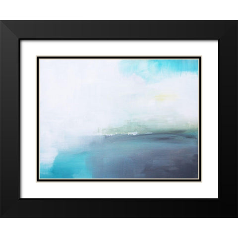 Mystic Cove Black Modern Wood Framed Art Print with Double Matting by Jerry, Alison