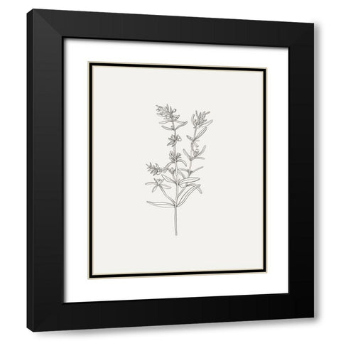 Wild Foliage Sketch I Black Modern Wood Framed Art Print with Double Matting by Borges, Victoria
