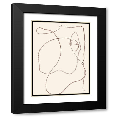 Ethereal Umber I Black Modern Wood Framed Art Print with Double Matting by Wang, Melissa