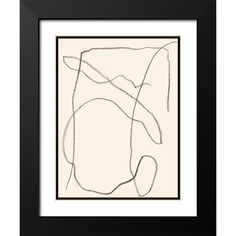 Ethereal Umber II Black Modern Wood Framed Art Print with Double Matting by Wang, Melissa