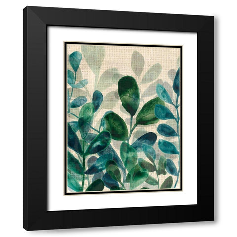Verdant Sophistication II Black Modern Wood Framed Art Print with Double Matting by Vess, June Erica
