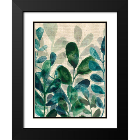 Verdant Sophistication II Black Modern Wood Framed Art Print with Double Matting by Vess, June Erica