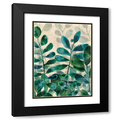 Verdant Sophistication III Black Modern Wood Framed Art Print with Double Matting by Vess, June Erica