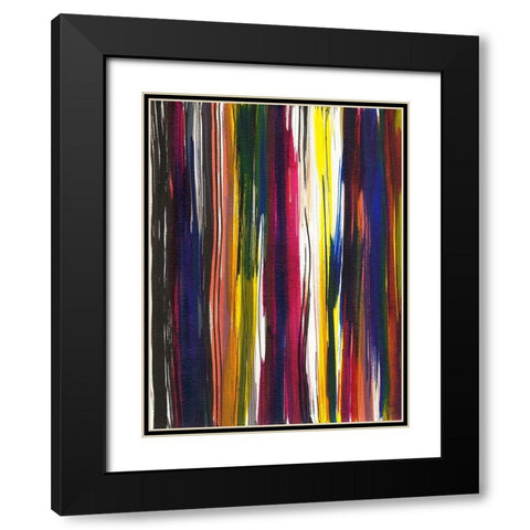 Painterly I Black Modern Wood Framed Art Print with Double Matting by Fuchs, Jodi