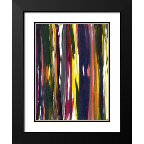 Painterly II Black Modern Wood Framed Art Print with Double Matting by Fuchs, Jodi