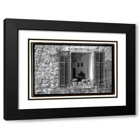 Window View Black Modern Wood Framed Art Print with Double Matting by DeNardo, Laura