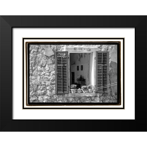 Window View Black Modern Wood Framed Art Print with Double Matting by DeNardo, Laura