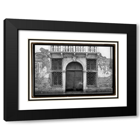 Venice Facade I Black Modern Wood Framed Art Print with Double Matting by DeNardo, Laura