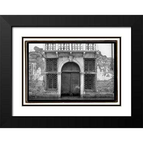 Venice Facade I Black Modern Wood Framed Art Print with Double Matting by DeNardo, Laura