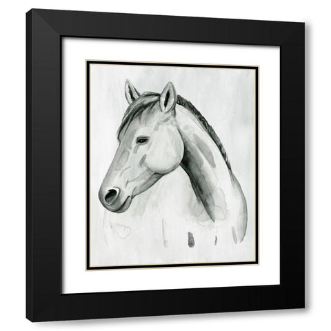 Silver Gelding II Black Modern Wood Framed Art Print with Double Matting by Popp, Grace
