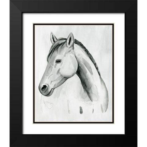 Silver Gelding II Black Modern Wood Framed Art Print with Double Matting by Popp, Grace