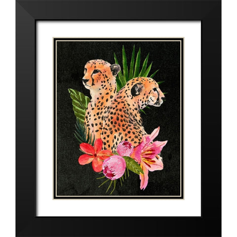 Cheetah Bouquet I Black Modern Wood Framed Art Print with Double Matting by Warren, Annie