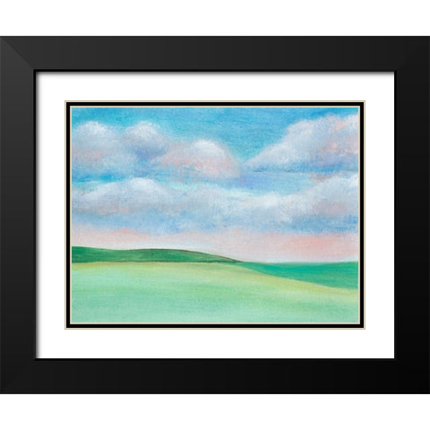 Soft Sky I Black Modern Wood Framed Art Print with Double Matting by Moore, Regina