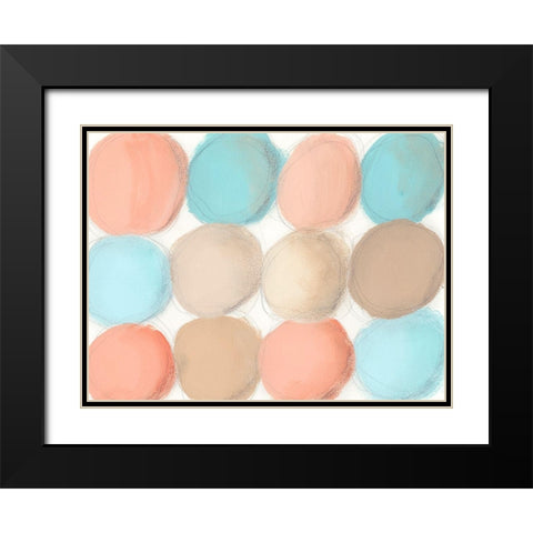 Tranquil Spheres II Black Modern Wood Framed Art Print with Double Matting by Moore, Regina