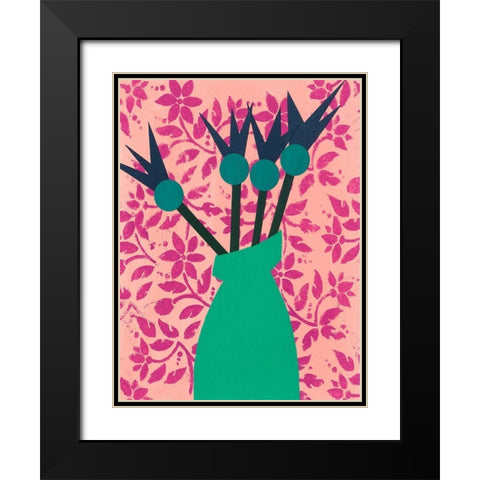 Graphic Vase I Black Modern Wood Framed Art Print with Double Matting by Moore, Regina