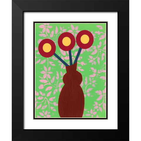 Graphic Vase III Black Modern Wood Framed Art Print with Double Matting by Moore, Regina