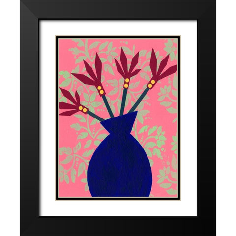 Graphic Vase IV Black Modern Wood Framed Art Print with Double Matting by Moore, Regina