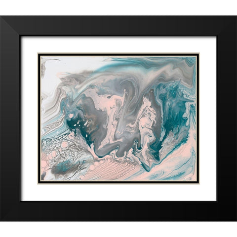Pastel Illusion II Black Modern Wood Framed Art Print with Double Matting by Studio W
