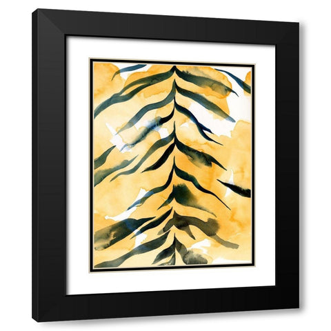Jungle Jacket II Black Modern Wood Framed Art Print with Double Matting by Green, Jacob