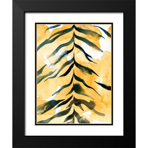 Jungle Jacket II Black Modern Wood Framed Art Print with Double Matting by Green, Jacob
