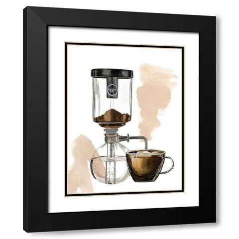 Morning Coffee II Black Modern Wood Framed Art Print with Double Matting by Wang, Melissa