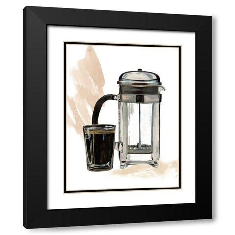 Morning Coffee IV Black Modern Wood Framed Art Print with Double Matting by Wang, Melissa