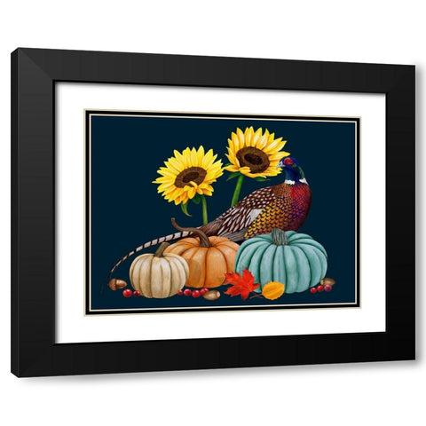 Pheasant Harvest I Black Modern Wood Framed Art Print with Double Matting by Popp, Grace